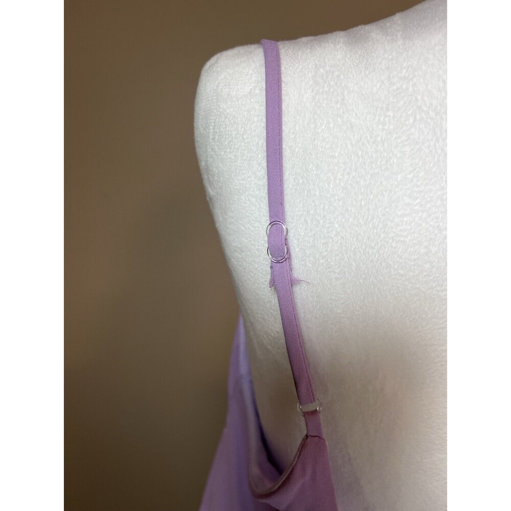 Everly Lavender Purple Pixie Mini Dress Fairycore Sheer Babydoll Bow Twee - L - Picture 5 of 11